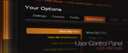 Fury User Control Panel
